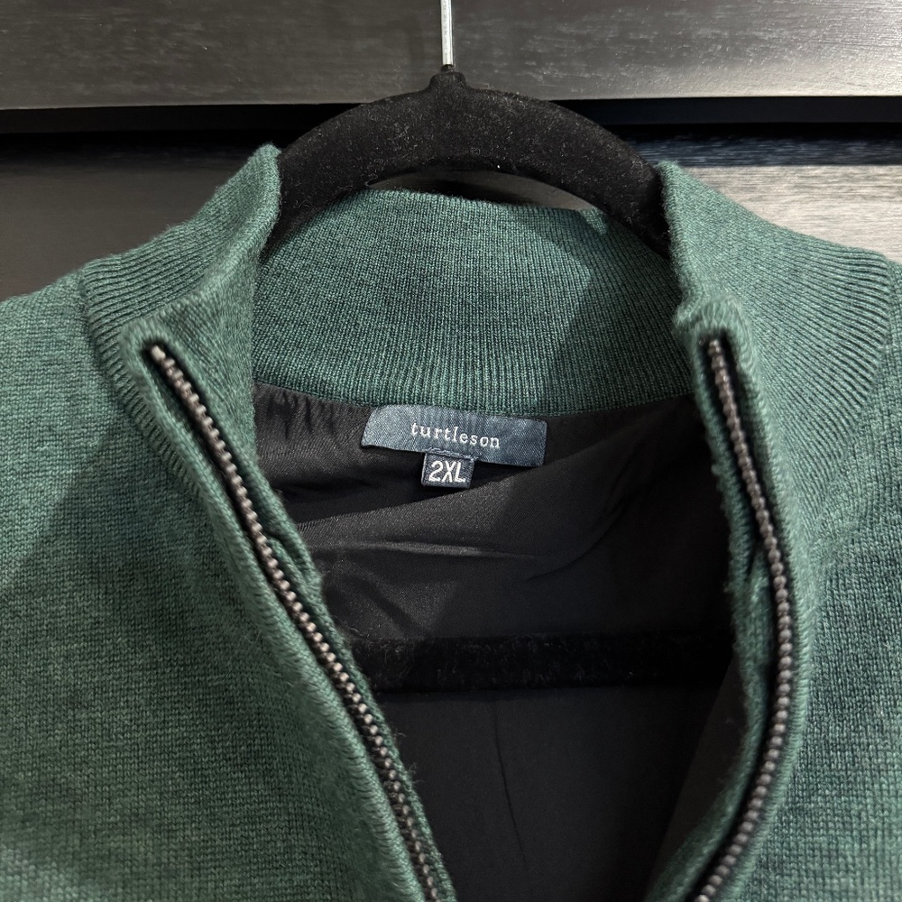 Turtleson Pinehurst Green Quarter-Zip Sweater Xxl - image 2